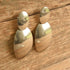 Large Oval Disc Sterling Drop Earrings